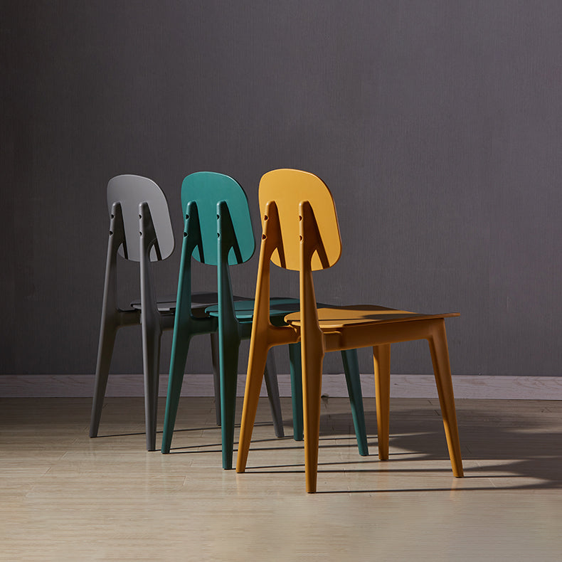 Scandinavian Conference Plastic Side Chair Matte Finish Open Back Dining Chair Clearhalo ' kitchen&dining_furn' 'Dining Chairs' 'Dining Tables & Seating' 'dining_chair' 'furn' 'furn_dining_chair' 'Furniture' 'furniture_dining_chair' 'Kitchen & Dining Furniture' 'kitchen' 3871406
