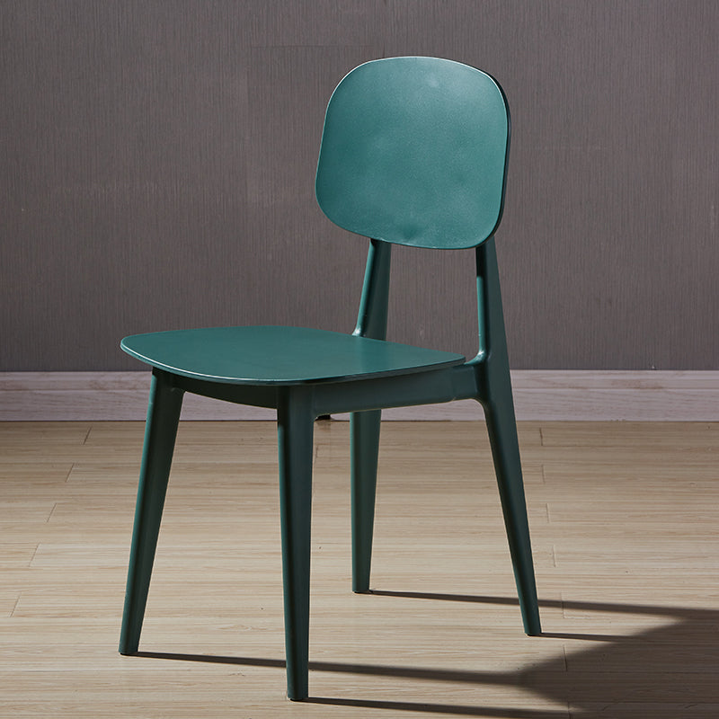 Scandinavian Conference Plastic Side Chair Matte Finish Open Back Dining Chair Blackish Green 1 Piece Clearhalo ' kitchen&dining_furn' 'Dining Chairs' 'Dining Tables & Seating' 'dining_chair' 'furn' 'furn_dining_chair' 'Furniture' 'furniture_dining_chair' 'Kitchen & Dining Furniture' 'kitchen' 3871407