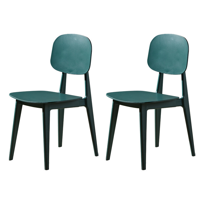 Scandinavian Conference Plastic Side Chair Matte Finish Open Back Dining Chair Blackish Green 2 Piece Set Clearhalo ' kitchen&dining_furn' 'Dining Chairs' 'Dining Tables & Seating' 'dining_chair' 'furn' 'furn_dining_chair' 'Furniture' 'furniture_dining_chair' 'Kitchen & Dining Furniture' 'kitchen' 3871408