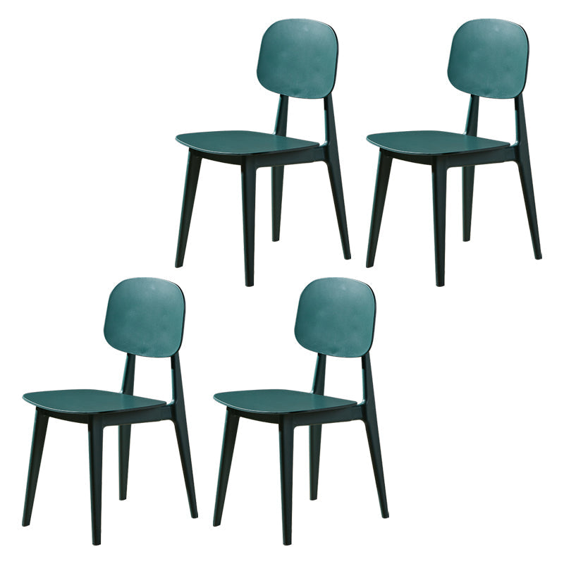Scandinavian Conference Plastic Side Chair Matte Finish Open Back Dining Chair Blackish Green 4 Piece Set Clearhalo ' kitchen&dining_furn' 'Dining Chairs' 'Dining Tables & Seating' 'dining_chair' 'furn' 'furn_dining_chair' 'Furniture' 'furniture_dining_chair' 'Kitchen & Dining Furniture' 'kitchen' 3871409