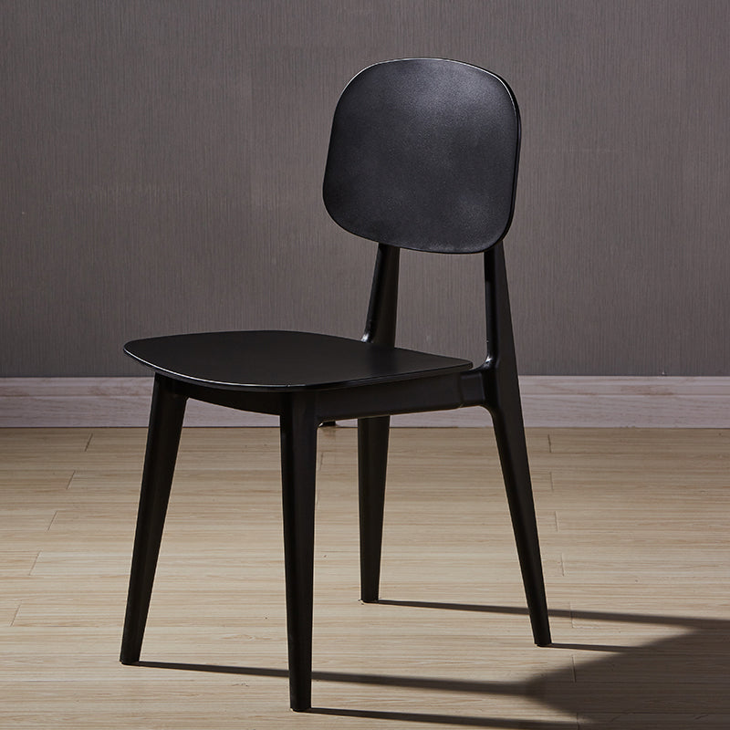 Scandinavian Conference Plastic Side Chair Matte Finish Open Back Dining Chair Black 1 Piece Clearhalo ' kitchen&dining_furn' 'Dining Chairs' 'Dining Tables & Seating' 'dining_chair' 'furn' 'furn_dining_chair' 'Furniture' 'furniture_dining_chair' 'Kitchen & Dining Furniture' 'kitchen' 3871410