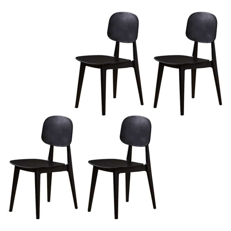 Scandinavian Conference Plastic Side Chair Matte Finish Open Back Dining Chair Black 4 Piece Set Clearhalo ' kitchen&dining_furn' 'Dining Chairs' 'Dining Tables & Seating' 'dining_chair' 'furn' 'furn_dining_chair' 'Furniture' 'furniture_dining_chair' 'Kitchen & Dining Furniture' 'kitchen' 3871412