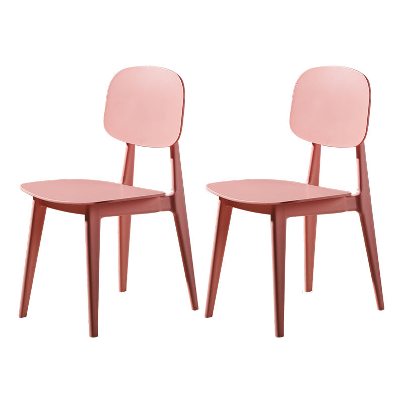 Scandinavian Conference Plastic Side Chair Matte Finish Open Back Dining Chair Pink 2 Piece Set Clearhalo ' kitchen&dining_furn' 'Dining Chairs' 'Dining Tables & Seating' 'dining_chair' 'furn' 'furn_dining_chair' 'Furniture' 'furniture_dining_chair' 'Kitchen & Dining Furniture' 'kitchen' 3871414