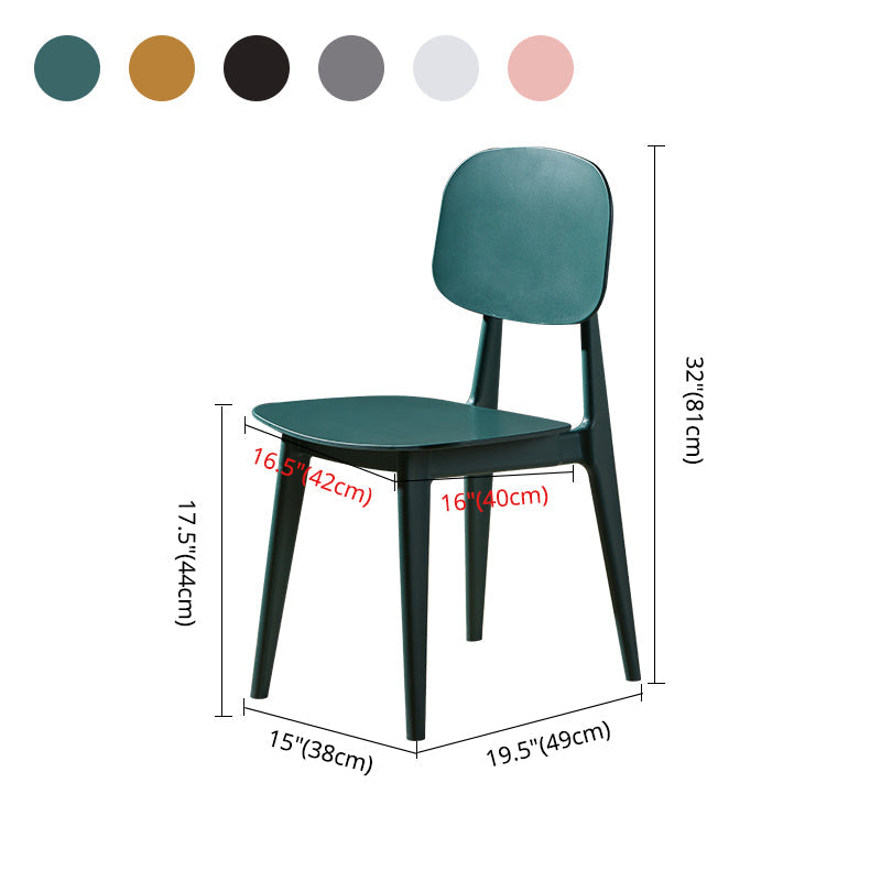 Scandinavian Conference Plastic Side Chair Matte Finish Open Back Dining Chair Clearhalo ' kitchen&dining_furn' 'Dining Chairs' 'Dining Tables & Seating' 'dining_chair' 'furn' 'furn_dining_chair' 'Furniture' 'furniture_dining_chair' 'Kitchen & Dining Furniture' 'kitchen' 3871416