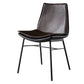 Industrial Style Leather Dining Chairs Solid Back Armless Side Chairs (Set of 2) Clearhalo ' kitchen&dining_furn' 'Dining Chairs' 'Dining Tables & Seating' 'dining_chair' 'furn' 'furn_dining_chair' 'Furniture' 'furniture_dining_chair' 'Kitchen & Dining Furniture' 'kitchen' 3871424