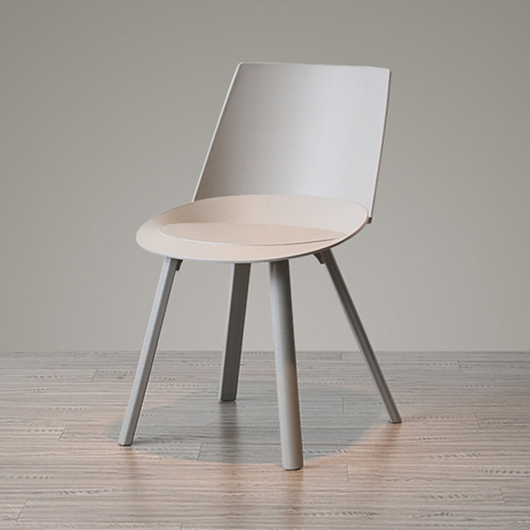 Scandinavian Study Room Plastic Side Chair Matte Finish Solid Back Dining Chair (Set of 2) Clearhalo ' kitchen&dining_furn' 'Dining Chairs' 'Dining Tables & Seating' 'dining_chair' 'furn' 'furn_dining_chair' 'Furniture' 'furniture_dining_chair' 'Kitchen & Dining Furniture' 'kitchen' 3871431