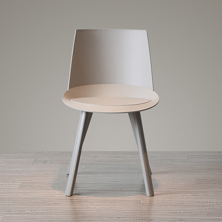 Scandinavian Study Room Plastic Side Chair Matte Finish Solid Back Dining Chair (Set of 2) Clearhalo ' kitchen&dining_furn' 'Dining Chairs' 'Dining Tables & Seating' 'dining_chair' 'furn' 'furn_dining_chair' 'Furniture' 'furniture_dining_chair' 'Kitchen & Dining Furniture' 'kitchen' 3871434