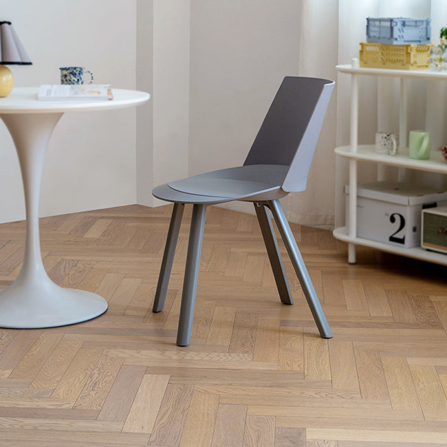 Scandinavian Study Room Plastic Side Chair Matte Finish Solid Back Dining Chair (Set of 2) Clearhalo ' kitchen&dining_furn' 'Dining Chairs' 'Dining Tables & Seating' 'dining_chair' 'furn' 'furn_dining_chair' 'Furniture' 'furniture_dining_chair' 'Kitchen & Dining Furniture' 'kitchen' 3871436