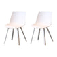 Scandinavian Study Room Plastic Side Chair Matte Finish Solid Back Dining Chair (Set of 2) White Clearhalo ' kitchen&dining_furn' 'Dining Chairs' 'Dining Tables & Seating' 'dining_chair' 'furn' 'furn_dining_chair' 'Furniture' 'furniture_dining_chair' 'Kitchen & Dining Furniture' 'kitchen' 3871437