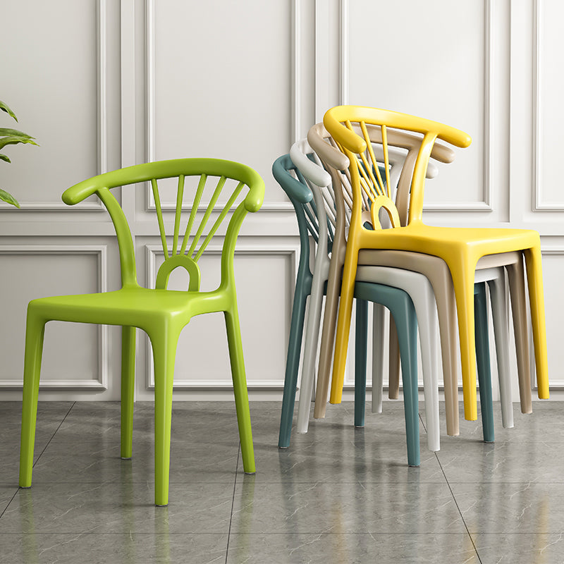 Modern Indoor-Outdoor Plastic Chair Patio Armless Wishbone Single Chair Clearhalo ' kitchen&dining_furn' 'Dining Chairs' 'Dining Tables & Seating' 'dining_chair' 'furn' 'furn_dining_chair' 'Furniture' 'furniture_dining_chair' 'Kitchen & Dining Furniture' 'kitchen' 3871442