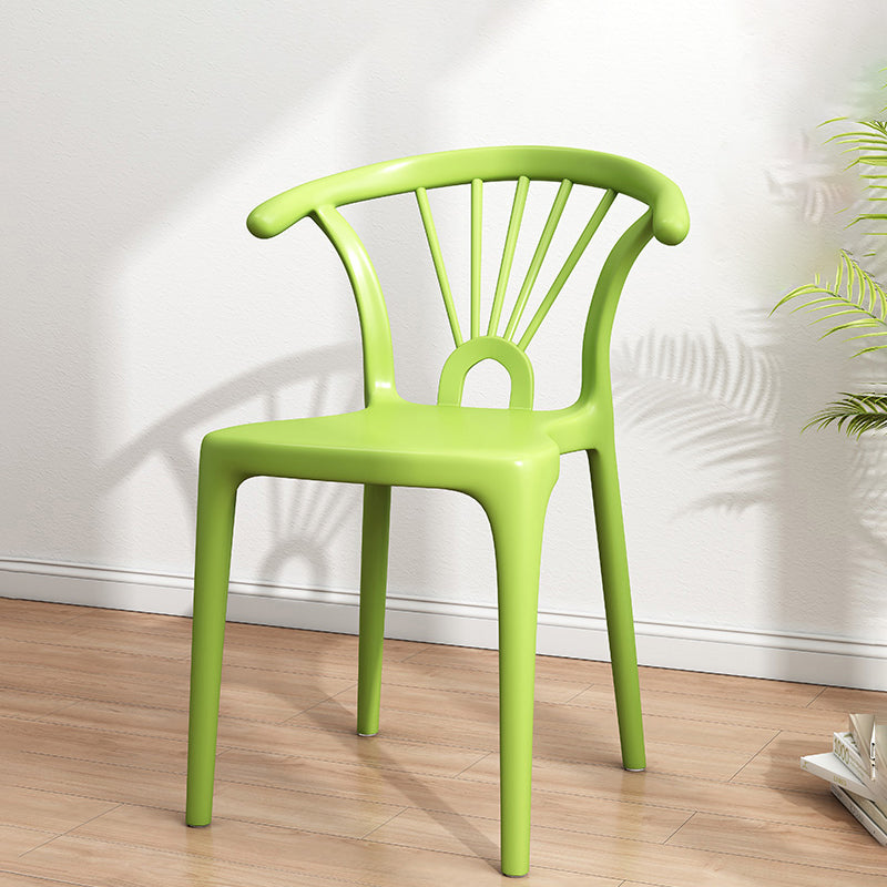 Modern Indoor-Outdoor Plastic Chair Patio Armless Wishbone Single Chair Light Green Clearhalo ' kitchen&dining_furn' 'Dining Chairs' 'Dining Tables & Seating' 'dining_chair' 'furn' 'furn_dining_chair' 'Furniture' 'furniture_dining_chair' 'Kitchen & Dining Furniture' 'kitchen' 3871445