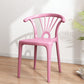Modern Indoor-Outdoor Plastic Chair Patio Armless Wishbone Single Chair Pink Clearhalo ' kitchen&dining_furn' 'Dining Chairs' 'Dining Tables & Seating' 'dining_chair' 'furn' 'furn_dining_chair' 'Furniture' 'furniture_dining_chair' 'Kitchen & Dining Furniture' 'kitchen' 3871446