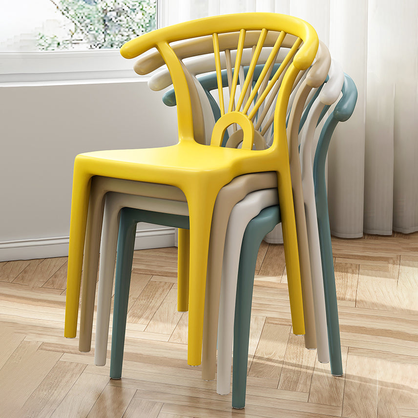 Modern Indoor-Outdoor Plastic Chair Patio Armless Wishbone Single Chair Clearhalo ' kitchen&dining_furn' 'Dining Chairs' 'Dining Tables & Seating' 'dining_chair' 'furn' 'furn_dining_chair' 'Furniture' 'furniture_dining_chair' 'Kitchen & Dining Furniture' 'kitchen' 3871449