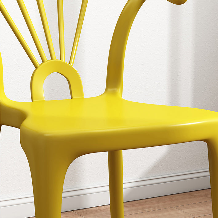 Modern Indoor-Outdoor Plastic Chair Patio Armless Wishbone Single Chair Clearhalo ' kitchen&dining_furn' 'Dining Chairs' 'Dining Tables & Seating' 'dining_chair' 'furn' 'furn_dining_chair' 'Furniture' 'furniture_dining_chair' 'Kitchen & Dining Furniture' 'kitchen' 3871457