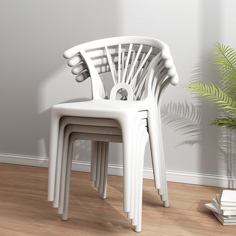 Modern Indoor-Outdoor Plastic Chair Patio Armless Wishbone Single Chair Clearhalo ' kitchen&dining_furn' 'Dining Chairs' 'Dining Tables & Seating' 'dining_chair' 'furn' 'furn_dining_chair' 'Furniture' 'furniture_dining_chair' 'Kitchen & Dining Furniture' 'kitchen' 3871463