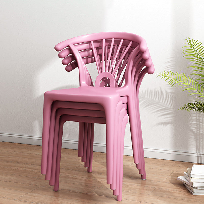 Modern Indoor-Outdoor Plastic Chair Patio Armless Wishbone Single Chair Clearhalo ' kitchen&dining_furn' 'Dining Chairs' 'Dining Tables & Seating' 'dining_chair' 'furn' 'furn_dining_chair' 'Furniture' 'furniture_dining_chair' 'Kitchen & Dining Furniture' 'kitchen' 3871465