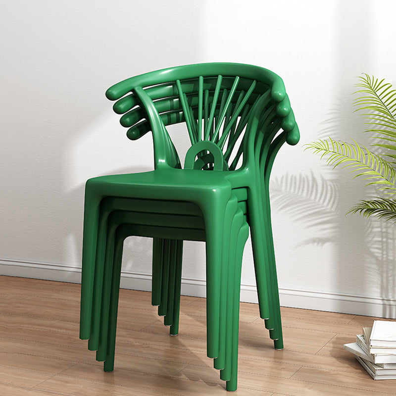 Modern Indoor-Outdoor Plastic Chair Patio Armless Wishbone Single Chair Clearhalo ' kitchen&dining_furn' 'Dining Chairs' 'Dining Tables & Seating' 'dining_chair' 'furn' 'furn_dining_chair' 'Furniture' 'furniture_dining_chair' 'Kitchen & Dining Furniture' 'kitchen' 3871466