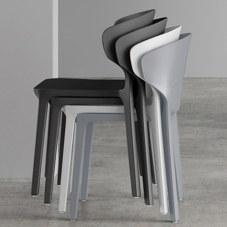 Scandinavian Conference Plastic Side Chair Matte Finish Wingback Dining Chair Clearhalo ' kitchen&dining_furn' 'Dining Chairs' 'Dining Tables & Seating' 'dining_chair' 'furn' 'furn_dining_chair' 'Furniture' 'furniture_dining_chair' 'Kitchen & Dining Furniture' 'kitchen' 3871477