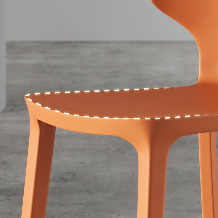 Scandinavian Conference Plastic Side Chair Matte Finish Wingback Dining Chair Clearhalo ' kitchen&dining_furn' 'Dining Chairs' 'Dining Tables & Seating' 'dining_chair' 'furn' 'furn_dining_chair' 'Furniture' 'furniture_dining_chair' 'Kitchen & Dining Furniture' 'kitchen' 3871486