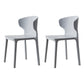 Scandinavian Conference Plastic Side Chair Matte Finish Wingback Dining Chair Cream Gray 2 Piece Set Clearhalo ' kitchen&dining_furn' 'Dining Chairs' 'Dining Tables & Seating' 'dining_chair' 'furn' 'furn_dining_chair' 'Furniture' 'furniture_dining_chair' 'Kitchen & Dining Furniture' 'kitchen' 3871489