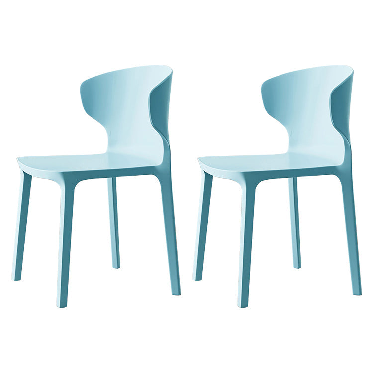 Scandinavian Conference Plastic Side Chair Matte Finish Wingback Dining Chair Sky Blue 2 Piece Set Clearhalo ' kitchen&dining_furn' 'Dining Chairs' 'Dining Tables & Seating' 'dining_chair' 'furn' 'furn_dining_chair' 'Furniture' 'furniture_dining_chair' 'Kitchen & Dining Furniture' 'kitchen' 3871495