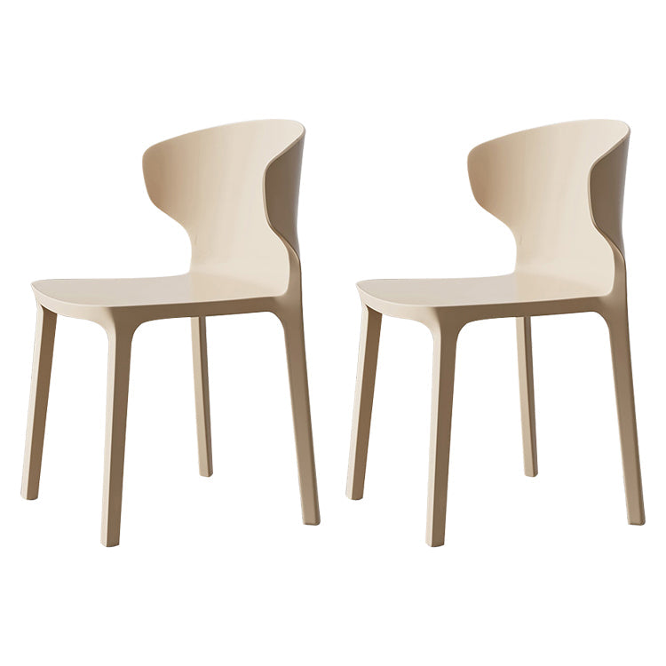 Scandinavian Conference Plastic Side Chair Matte Finish Wingback Dining Chair Khaki 2 Piece Set Clearhalo ' kitchen&dining_furn' 'Dining Chairs' 'Dining Tables & Seating' 'dining_chair' 'furn' 'furn_dining_chair' 'Furniture' 'furniture_dining_chair' 'Kitchen & Dining Furniture' 'kitchen' 3871499