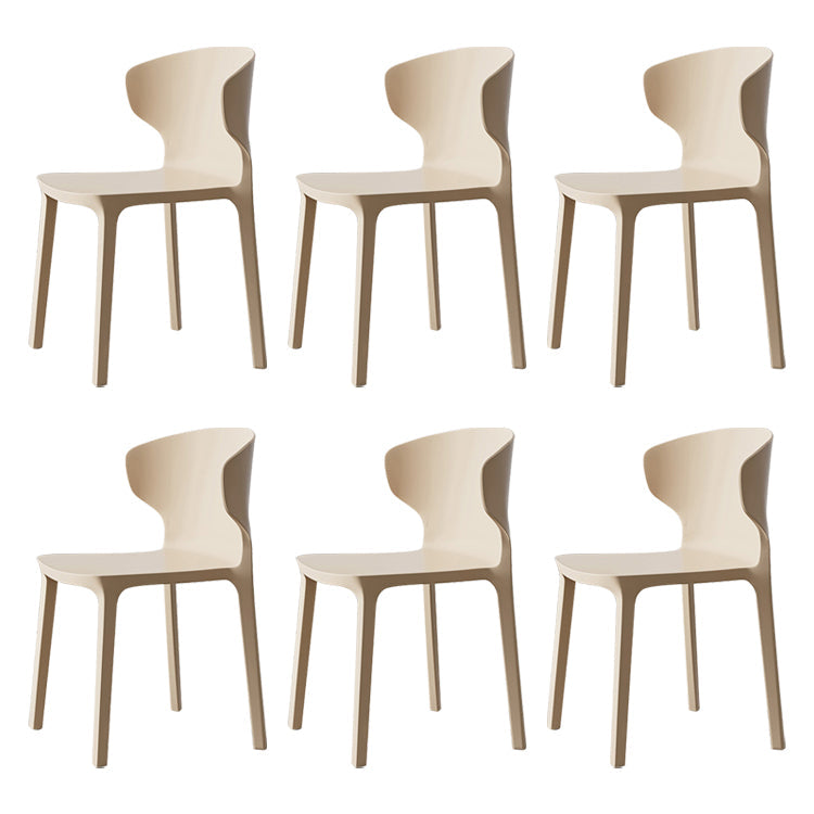 Scandinavian Conference Plastic Side Chair Matte Finish Wingback Dining Chair Khaki 6 Piece Set Clearhalo ' kitchen&dining_furn' 'Dining Chairs' 'Dining Tables & Seating' 'dining_chair' 'furn' 'furn_dining_chair' 'Furniture' 'furniture_dining_chair' 'Kitchen & Dining Furniture' 'kitchen' 3871501