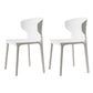 Scandinavian Conference Plastic Side Chair Matte Finish Wingback Dining Chair White 2 Piece Set Clearhalo ' kitchen&dining_furn' 'Dining Chairs' 'Dining Tables & Seating' 'dining_chair' 'furn' 'furn_dining_chair' 'Furniture' 'furniture_dining_chair' 'Kitchen & Dining Furniture' 'kitchen' 3871502
