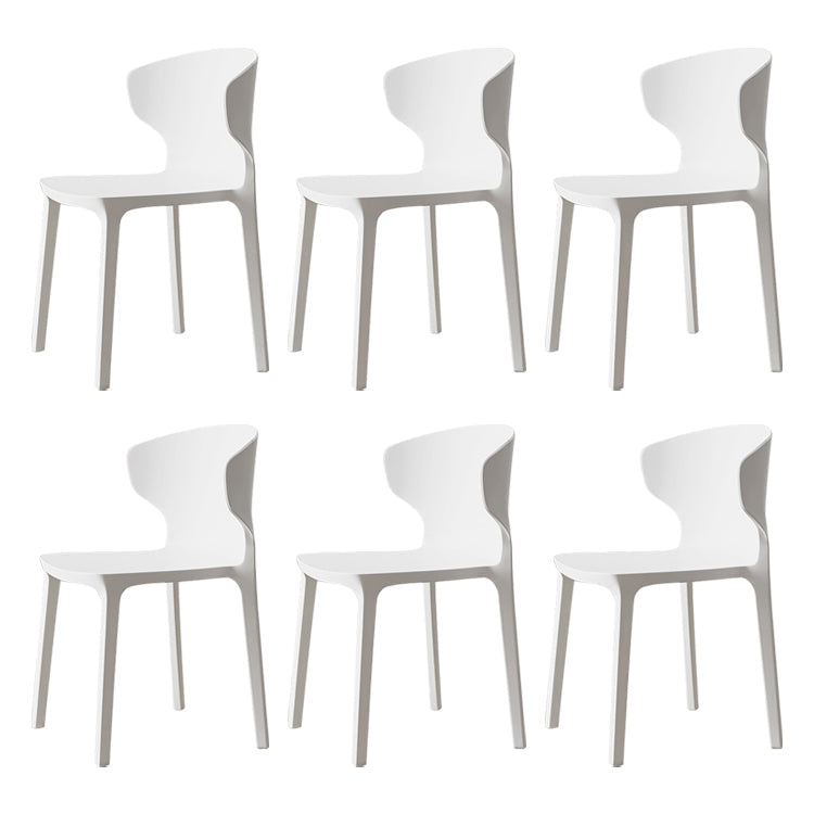 Scandinavian Conference Plastic Side Chair Matte Finish Wingback Dining Chair White 6 Piece Set Clearhalo ' kitchen&dining_furn' 'Dining Chairs' 'Dining Tables & Seating' 'dining_chair' 'furn' 'furn_dining_chair' 'Furniture' 'furniture_dining_chair' 'Kitchen & Dining Furniture' 'kitchen' 3871504