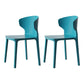 Scandinavian Conference Plastic Side Chair Matte Finish Wingback Dining Chair Peacock Blue 2 Piece Set Clearhalo ' kitchen&dining_furn' 'Dining Chairs' 'Dining Tables & Seating' 'dining_chair' 'furn' 'furn_dining_chair' 'Furniture' 'furniture_dining_chair' 'Kitchen & Dining Furniture' 'kitchen' 3871505