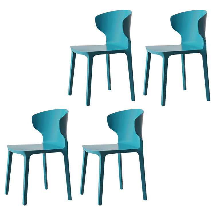 Scandinavian Conference Plastic Side Chair Matte Finish Wingback Dining Chair Peacock Blue 4 Piece Set Clearhalo ' kitchen&dining_furn' 'Dining Chairs' 'Dining Tables & Seating' 'dining_chair' 'furn' 'furn_dining_chair' 'Furniture' 'furniture_dining_chair' 'Kitchen & Dining Furniture' 'kitchen' 3871506