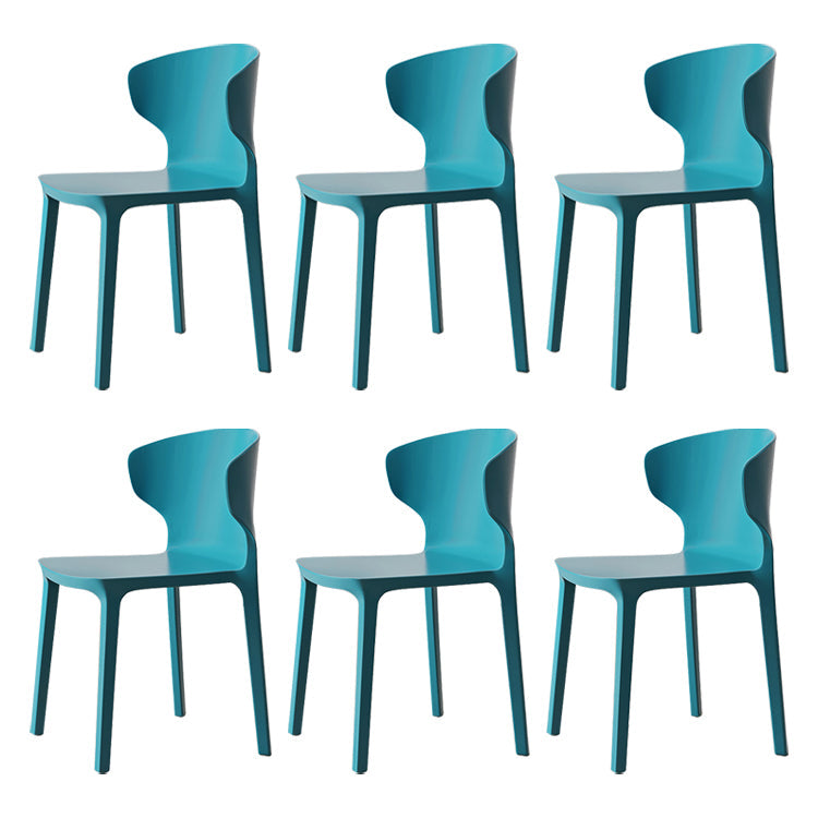 Scandinavian Conference Plastic Side Chair Matte Finish Wingback Dining Chair Peacock Blue 6 Piece Set Clearhalo ' kitchen&dining_furn' 'Dining Chairs' 'Dining Tables & Seating' 'dining_chair' 'furn' 'furn_dining_chair' 'Furniture' 'furniture_dining_chair' 'Kitchen & Dining Furniture' 'kitchen' 3871507