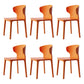 Scandinavian Conference Plastic Side Chair Matte Finish Wingback Dining Chair Orange 6 Piece Set Clearhalo ' kitchen&dining_furn' 'Dining Chairs' 'Dining Tables & Seating' 'dining_chair' 'furn' 'furn_dining_chair' 'Furniture' 'furniture_dining_chair' 'Kitchen & Dining Furniture' 'kitchen' 3871510