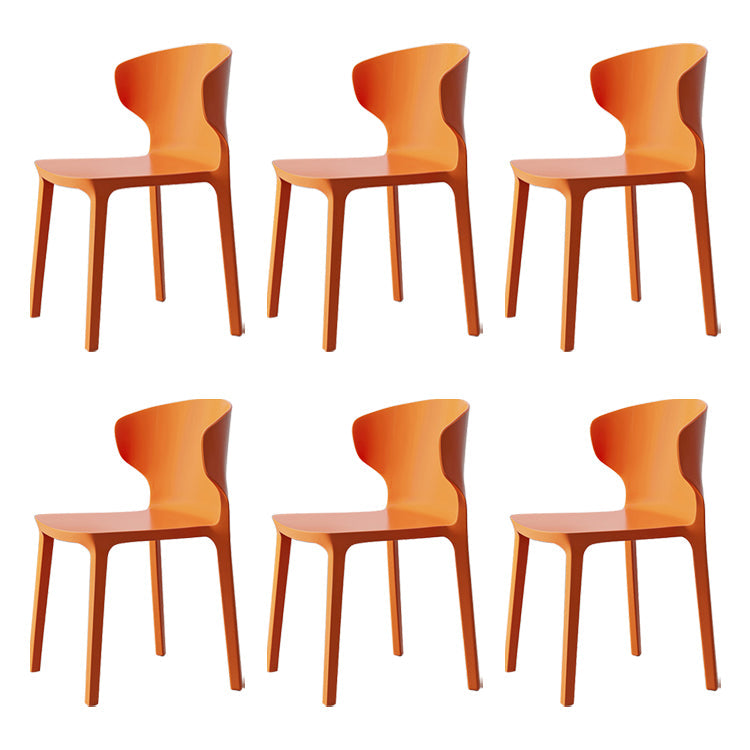 Scandinavian Conference Plastic Side Chair Matte Finish Wingback Dining Chair Orange 6 Piece Set Clearhalo ' kitchen&dining_furn' 'Dining Chairs' 'Dining Tables & Seating' 'dining_chair' 'furn' 'furn_dining_chair' 'Furniture' 'furniture_dining_chair' 'Kitchen & Dining Furniture' 'kitchen' 3871510