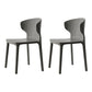 Scandinavian Conference Plastic Side Chair Matte Finish Wingback Dining Chair Dark Gray 2 Piece Set Clearhalo ' kitchen&dining_furn' 'Dining Chairs' 'Dining Tables & Seating' 'dining_chair' 'furn' 'furn_dining_chair' 'Furniture' 'furniture_dining_chair' 'Kitchen & Dining Furniture' 'kitchen' 3871511