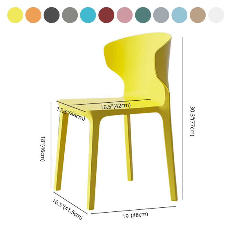 Scandinavian Conference Plastic Side Chair Matte Finish Wingback Dining Chair Clearhalo ' kitchen&dining_furn' 'Dining Chairs' 'Dining Tables & Seating' 'dining_chair' 'furn' 'furn_dining_chair' 'Furniture' 'furniture_dining_chair' 'Kitchen & Dining Furniture' 'kitchen' 3871520