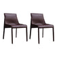 Designer Style Leather Dining Chair Matte Finish Parsons Dining Side Chair Maroon 2 Piece Set Clearhalo ' kitchen&dining_furn' 'Dining Chairs' 'Dining Tables & Seating' 'dining_chair' 'furn' 'furn_dining_chair' 'Furniture' 'furniture_dining_chair' 'Kitchen & Dining Furniture' 'kitchen' 3871522