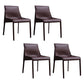 Designer Style Leather Dining Chair Matte Finish Parsons Dining Side Chair Maroon 4 Piece Set Clearhalo ' kitchen&dining_furn' 'Dining Chairs' 'Dining Tables & Seating' 'dining_chair' 'furn' 'furn_dining_chair' 'Furniture' 'furniture_dining_chair' 'Kitchen & Dining Furniture' 'kitchen' 3871524