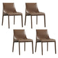 Designer Style Leather Dining Chair Matte Finish Parsons Dining Side Chair Brown 4 Piece Set Clearhalo ' kitchen&dining_furn' 'Dining Chairs' 'Dining Tables & Seating' 'dining_chair' 'furn' 'furn_dining_chair' 'Furniture' 'furniture_dining_chair' 'Kitchen & Dining Furniture' 'kitchen' 3871528