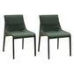 Designer Style Leather Dining Chair Matte Finish Parsons Dining Side Chair Blackish Green 2 Piece Set Clearhalo ' kitchen&dining_furn' 'Dining Chairs' 'Dining Tables & Seating' 'dining_chair' 'furn' 'furn_dining_chair' 'Furniture' 'furniture_dining_chair' 'Kitchen & Dining Furniture' 'kitchen' 3871532