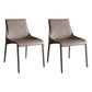 Designer Style Leather Dining Chair Matte Finish Parsons Dining Side Chair Khaki 2 Piece Set Clearhalo ' kitchen&dining_furn' 'Dining Chairs' 'Dining Tables & Seating' 'dining_chair' 'furn' 'furn_dining_chair' 'Furniture' 'furniture_dining_chair' 'Kitchen & Dining Furniture' 'kitchen' 3871537