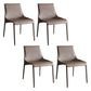 Designer Style Leather Dining Chair Matte Finish Parsons Dining Side Chair Khaki 4 Piece Set Clearhalo ' kitchen&dining_furn' 'Dining Chairs' 'Dining Tables & Seating' 'dining_chair' 'furn' 'furn_dining_chair' 'Furniture' 'furniture_dining_chair' 'Kitchen & Dining Furniture' 'kitchen' 3871540