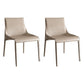 Designer Style Leather Dining Chair Matte Finish Parsons Dining Side Chair Beige 2 Piece Set Clearhalo ' kitchen&dining_furn' 'Dining Chairs' 'Dining Tables & Seating' 'dining_chair' 'furn' 'furn_dining_chair' 'Furniture' 'furniture_dining_chair' 'Kitchen & Dining Furniture' 'kitchen' 3871548