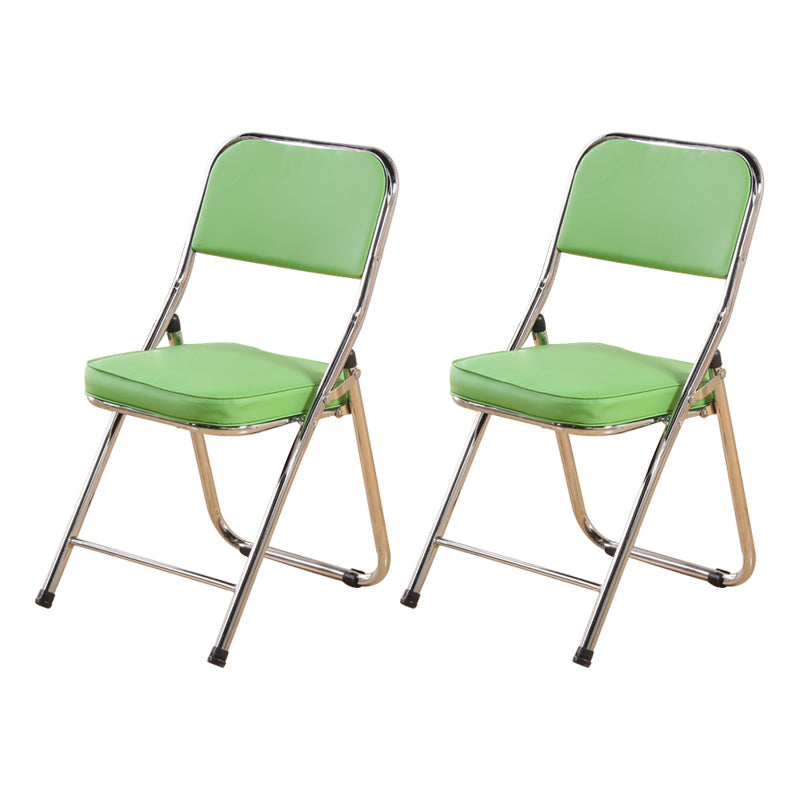 Contemporary Side Chair Metal Home Armless Upholstery Open Back Dining Side Chair Green 2 Piece Set Clearhalo ' kitchen&dining_furn' 'Dining Chairs' 'Dining Tables & Seating' 'dining_chair' 'furn' 'furn_dining_chair' 'Furniture' 'furniture_dining_chair' 'Kitchen & Dining Furniture' 'kitchen' 3871557