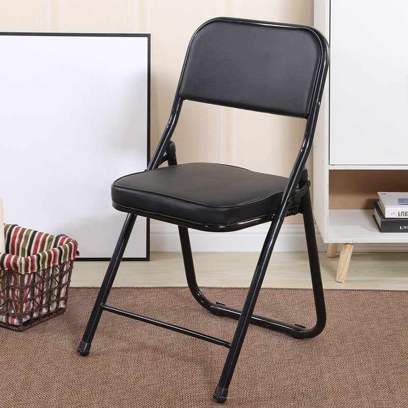 Contemporary Side Chair Metal Home Armless Upholstery Open Back Dining Side Chair Textured Black 1 Piece Clearhalo ' kitchen&dining_furn' 'Dining Chairs' 'Dining Tables & Seating' 'dining_chair' 'furn' 'furn_dining_chair' 'Furniture' 'furniture_dining_chair' 'Kitchen & Dining Furniture' 'kitchen' 3871560