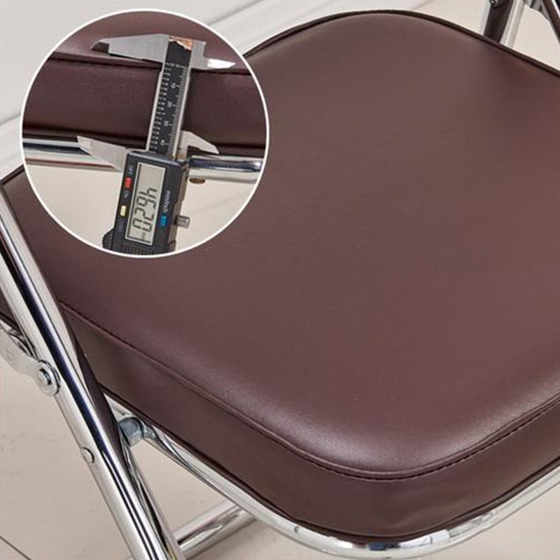 Contemporary Side Chair Metal Home Armless Upholstery Open Back Dining Side Chair Clearhalo ' kitchen&dining_furn' 'Dining Chairs' 'Dining Tables & Seating' 'dining_chair' 'furn' 'furn_dining_chair' 'Furniture' 'furniture_dining_chair' 'Kitchen & Dining Furniture' 'kitchen' 3871571