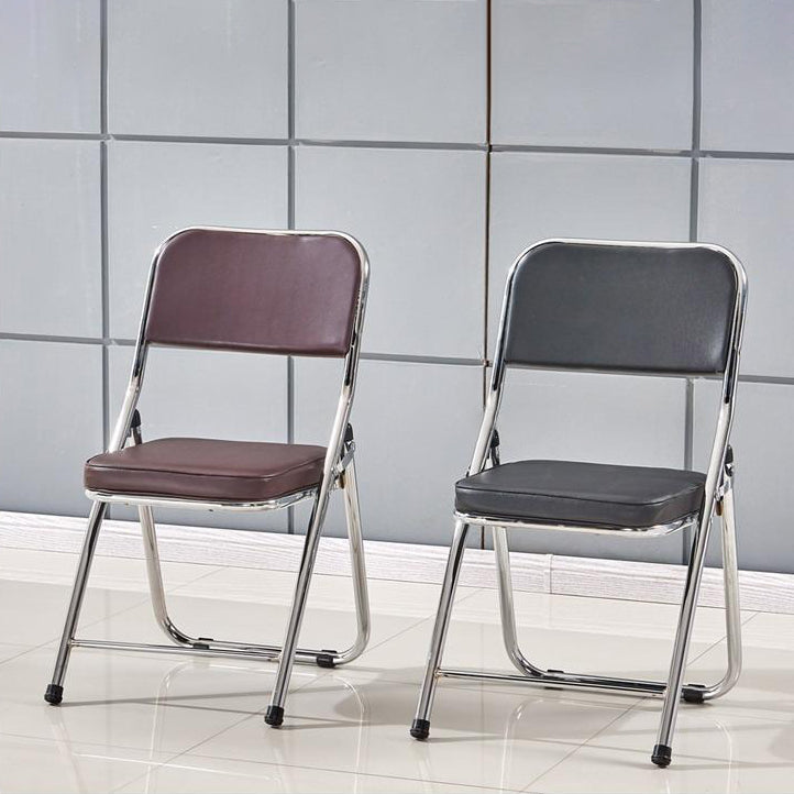 Contemporary Side Chair Metal Home Armless Upholstery Open Back Dining Side Chair Clearhalo ' kitchen&dining_furn' 'Dining Chairs' 'Dining Tables & Seating' 'dining_chair' 'furn' 'furn_dining_chair' 'Furniture' 'furniture_dining_chair' 'Kitchen & Dining Furniture' 'kitchen' 3871574