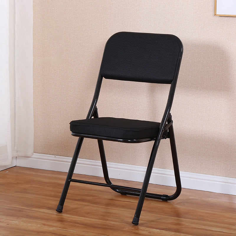 Contemporary Side Chair Metal Home Armless Upholstery Open Back Dining Side Chair Matte Black 1 Piece Clearhalo ' kitchen&dining_furn' 'Dining Chairs' 'Dining Tables & Seating' 'dining_chair' 'furn' 'furn_dining_chair' 'Furniture' 'furniture_dining_chair' 'Kitchen & Dining Furniture' 'kitchen' 3871579