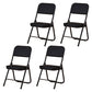 Contemporary Side Chair Metal Home Armless Upholstery Open Back Dining Side Chair Matte Black 4 Piece Set Clearhalo ' kitchen&dining_furn' 'Dining Chairs' 'Dining Tables & Seating' 'dining_chair' 'furn' 'furn_dining_chair' 'Furniture' 'furniture_dining_chair' 'Kitchen & Dining Furniture' 'kitchen' 3871581