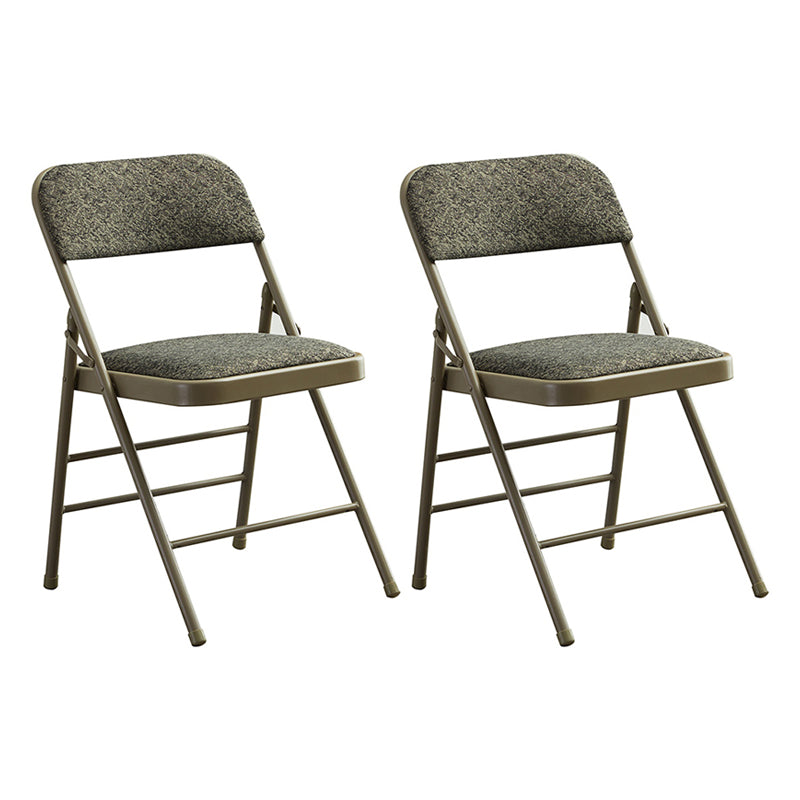 Contemporary Side Chair Home Metal Folding Open Back Armless Dining Side Chair Grey 2 Piece Set Clearhalo ' kitchen&dining_furn' 'Dining Chairs' 'Dining Tables & Seating' 'dining_chair' 'furn' 'furn_dining_chair' 'Furniture' 'furniture_dining_chair' 'Kitchen & Dining Furniture' 'kitchen' 3871587